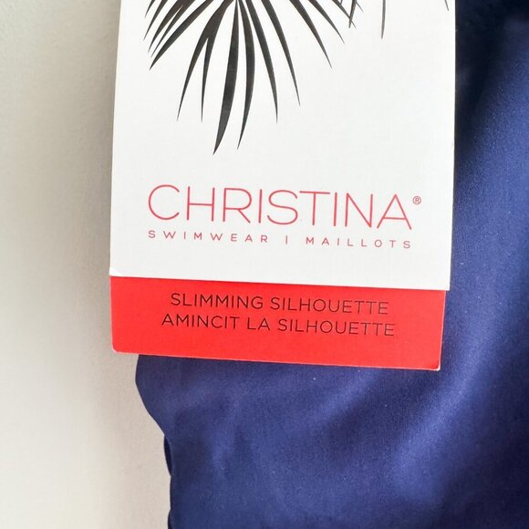 Christina Slimming Silhouette Navy Blue One Piece Swimsuit 12 - Picture 5 of 5